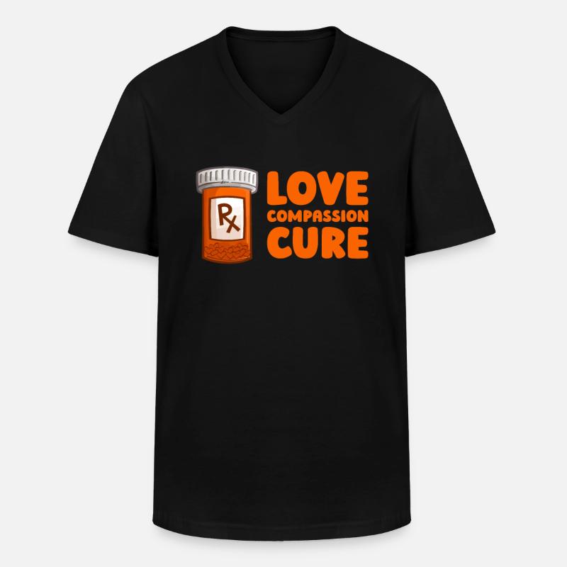 Krankenschwester Medikamente - Männer-T-Shirt mit V-Ausschnitt - Schwarz