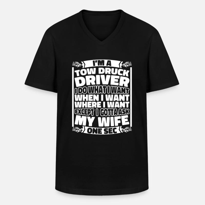 Abschleppdienst Abschlepper - Männer-T-Shirt mit V-Ausschnitt - Schwarz