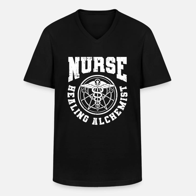 Krankenschwester Alchimie - Männer-T-Shirt mit V-Ausschnitt - Schwarz