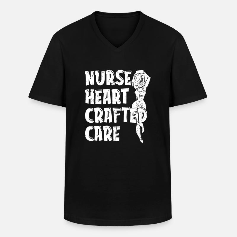 Krankenschwester - Männer-T-Shirt mit V-Ausschnitt - Schwarz