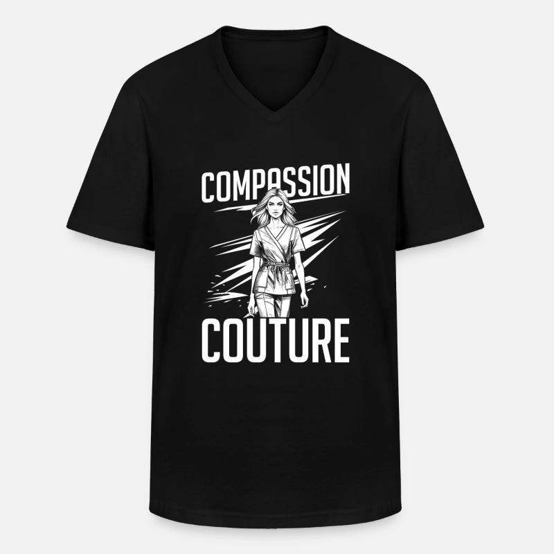 Krankenschwester Mode - Männer-T-Shirt mit V-Ausschnitt - Schwarz