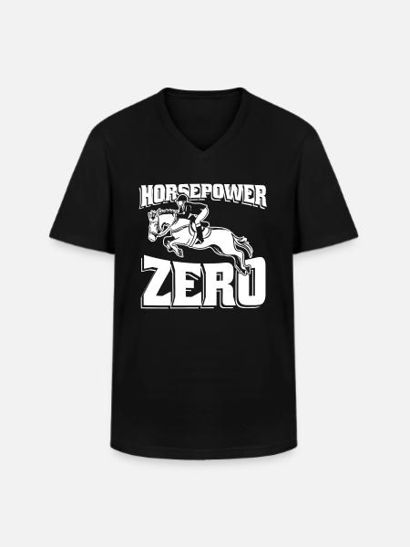 Pferd Reitsport - Männer-T-Shirt mit V-Ausschnitt - Schwarz
