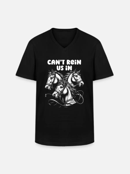 Horse Equestrian Sports - Men's V-Neck T-Shirt - black