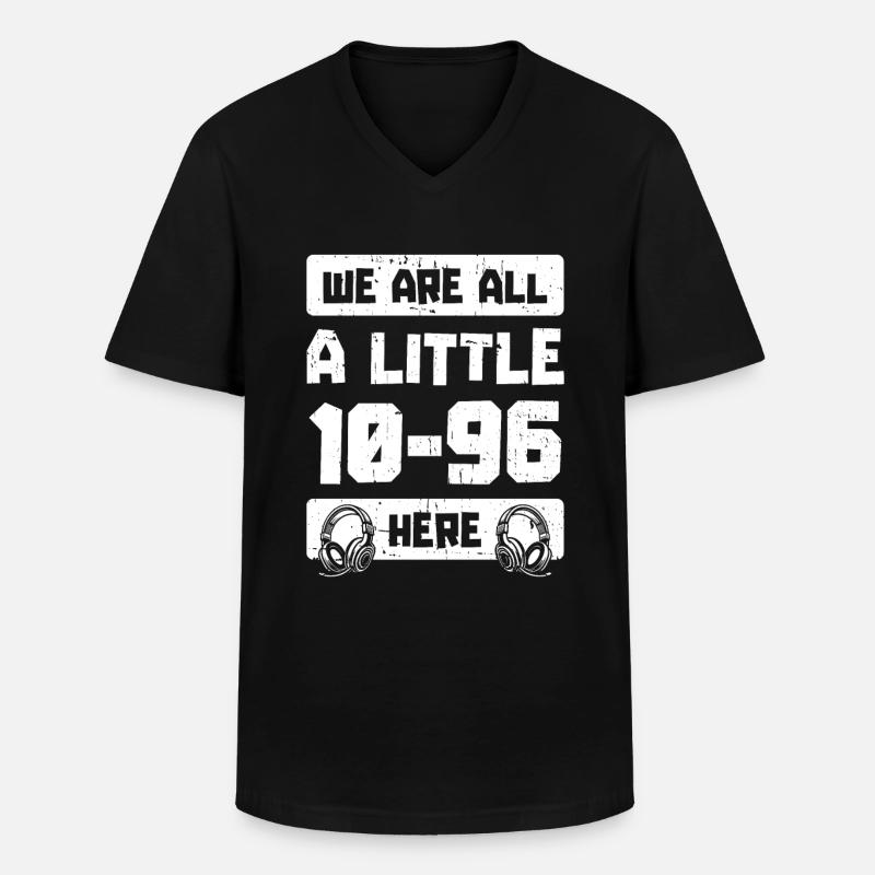 Notruf Leitstelle Einsatzzentrale - Männer-T-Shirt mit V-Ausschnitt - Schwarz