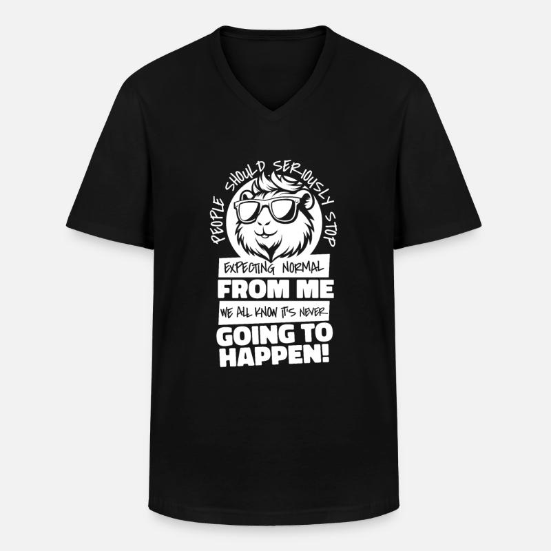 Cochon d’Inde Cochon d’Inde - T-shirt col V Homme - noir