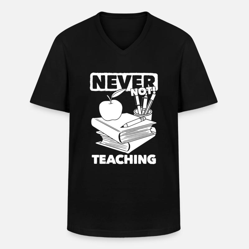 Lehrer Pädagoge - Männer-T-Shirt mit V-Ausschnitt - Schwarz