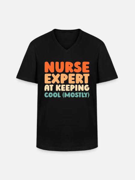 Nurse - Men's V-Neck T-Shirt - black