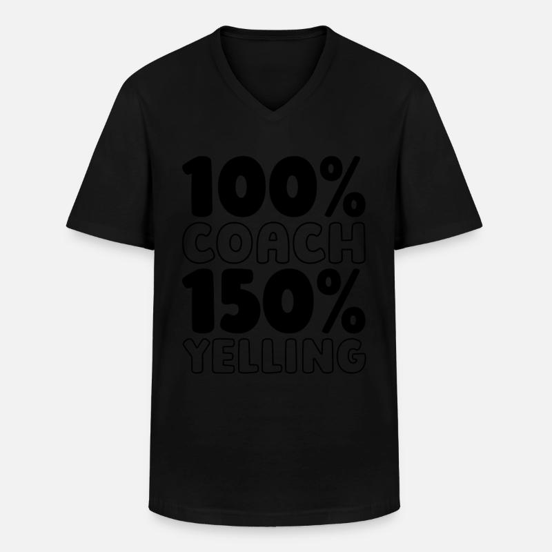 Fußballtrainer - Männer-T-Shirt mit V-Ausschnitt - Schwarz