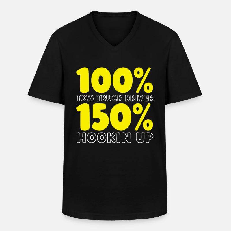 Abschleppdienst Abschlepper - Männer-T-Shirt mit V-Ausschnitt - Schwarz