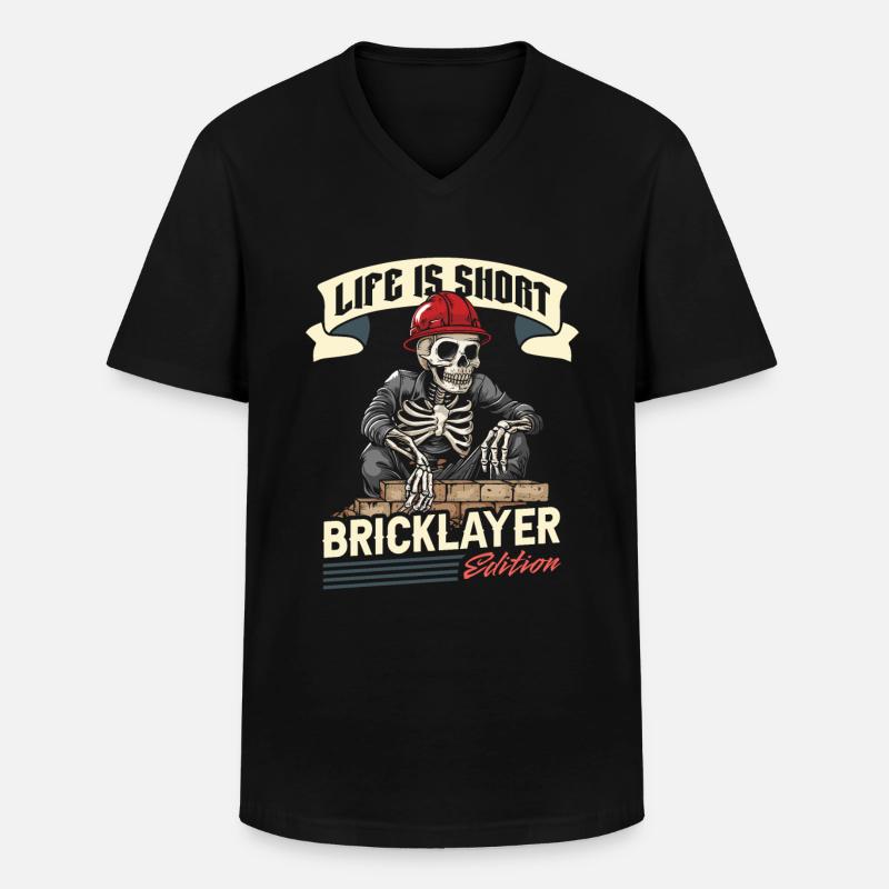 Maurer - Männer-T-Shirt mit V-Ausschnitt - Schwarz