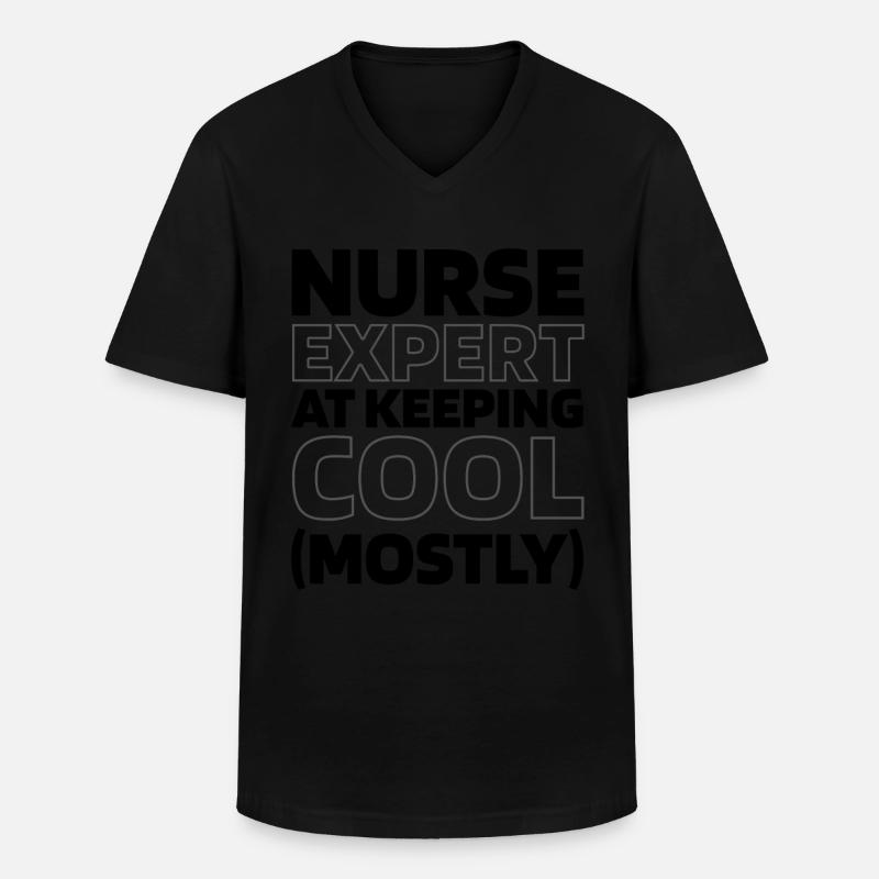 Krankenschwester - Männer-T-Shirt mit V-Ausschnitt - Schwarz
