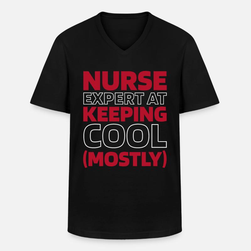 Krankenschwester - Männer-T-Shirt mit V-Ausschnitt - Schwarz