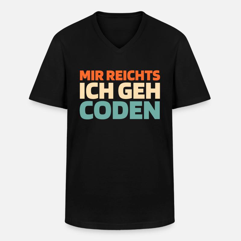 Entwickler Coder Programmierer - Männer-T-Shirt mit V-Ausschnitt - Schwarz