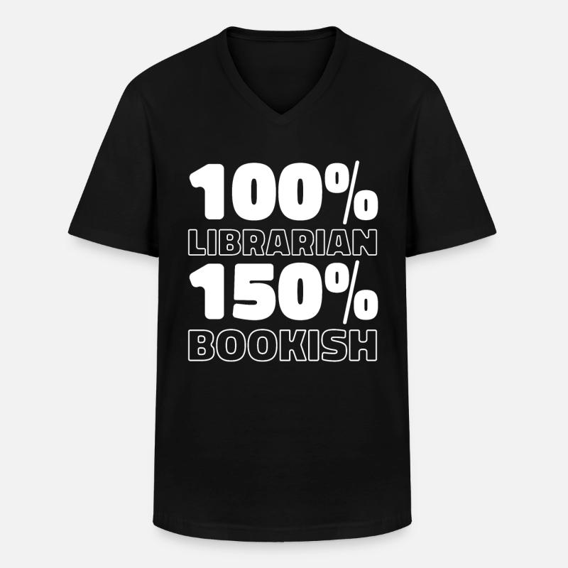 Bibliothekar - Männer-T-Shirt mit V-Ausschnitt - Schwarz