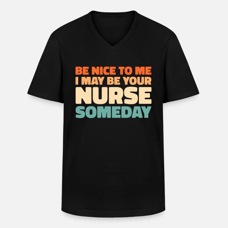 Krankenschwester - Männer-T-Shirt mit V-Ausschnitt - Schwarz