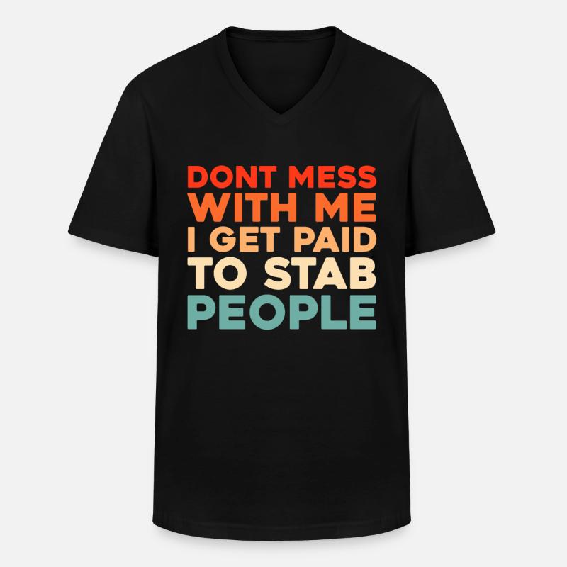 Krankenschwester - Männer-T-Shirt mit V-Ausschnitt - Schwarz