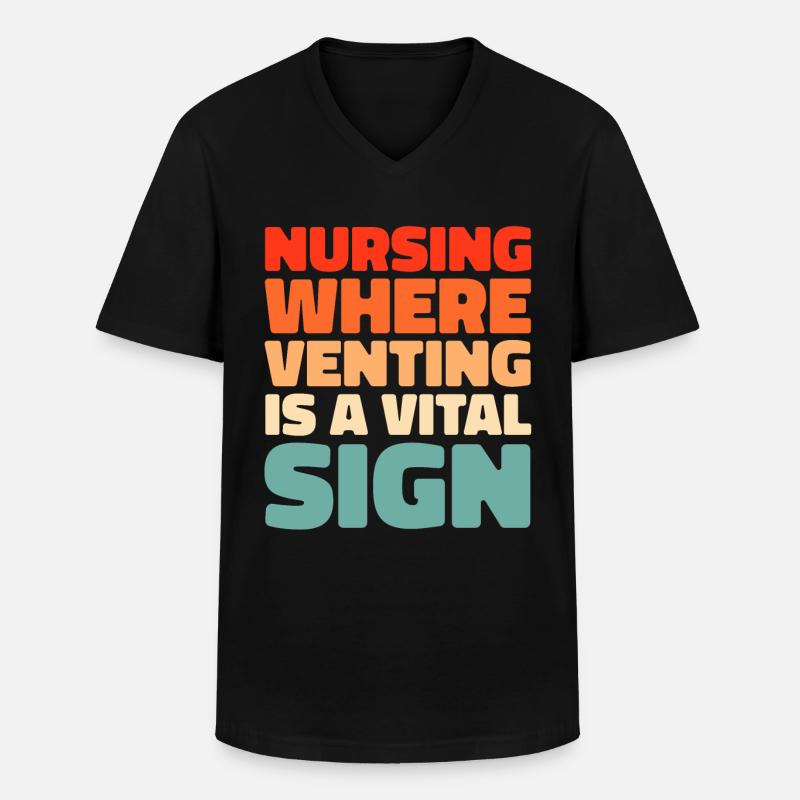 Krankenschwester - Männer-T-Shirt mit V-Ausschnitt - Schwarz