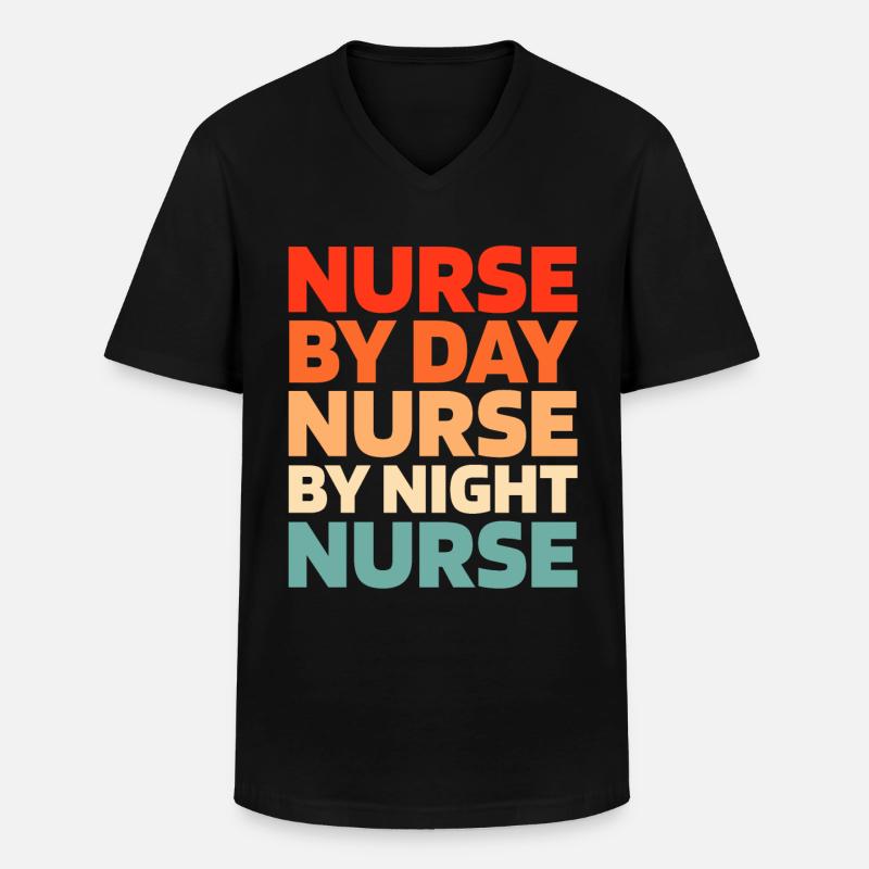 Krankenschwester - Männer-T-Shirt mit V-Ausschnitt - Schwarz