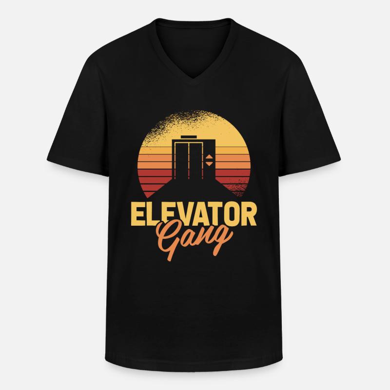 Elevator Elevator - Men's V-Neck T-Shirt - black