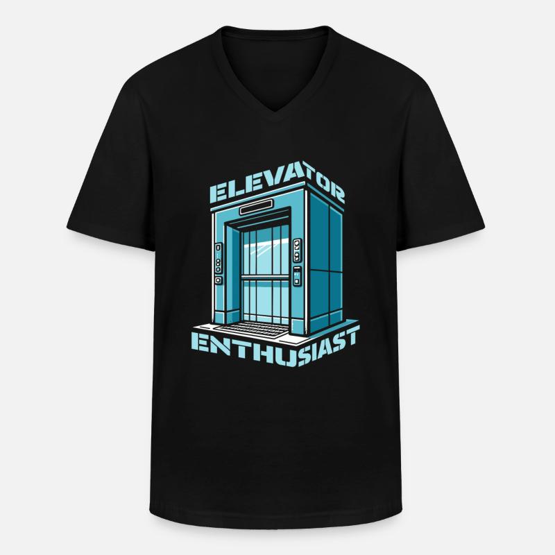 Elevator Elevator - Men's V-Neck T-Shirt - black