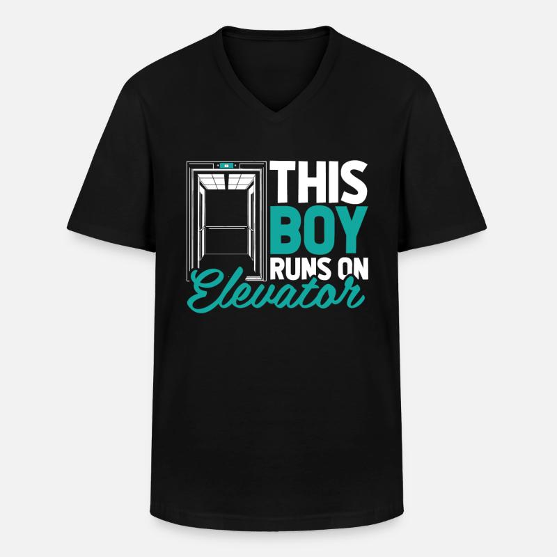Elevator Elevator - Men's V-Neck T-Shirt - black