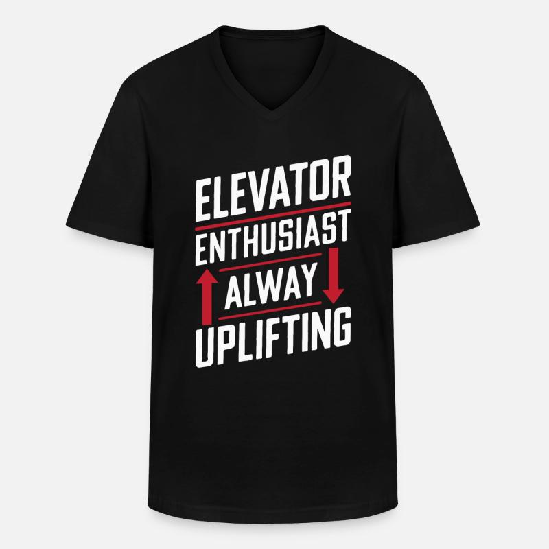 Elevator Elevator - Men's V-Neck T-Shirt - black