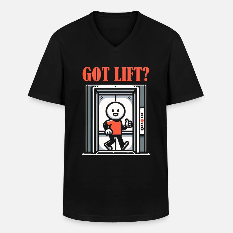 Elevator Elevator - Men's V-Neck T-Shirt - black