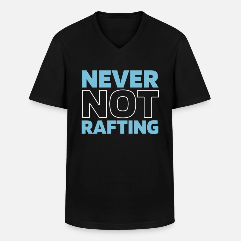 Rafting - Männer-T-Shirt mit V-Ausschnitt - Schwarz