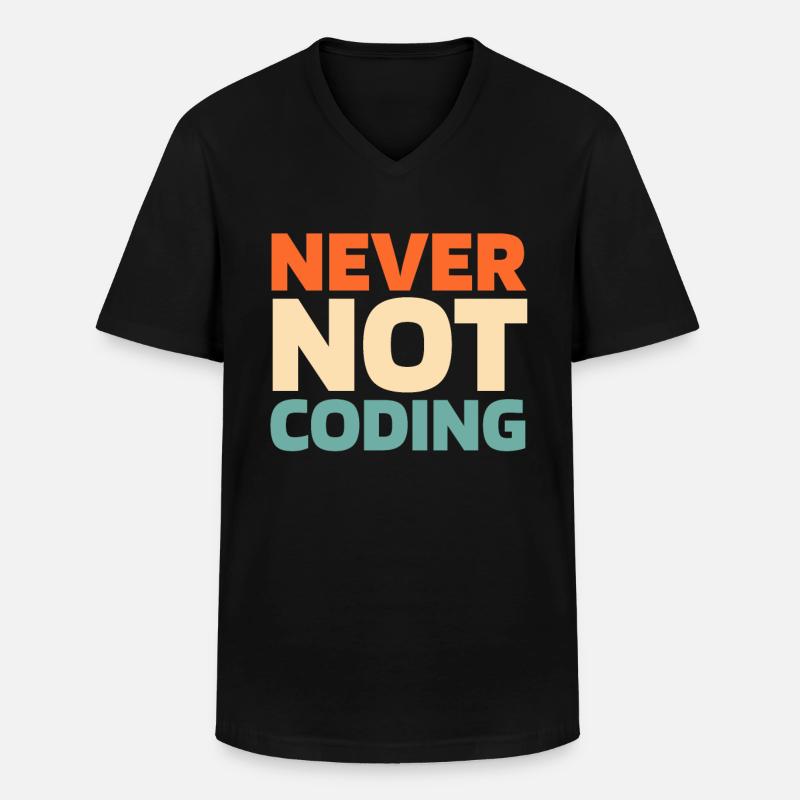 Développeur Codeur Programmeur - T-shirt col V Homme - noir