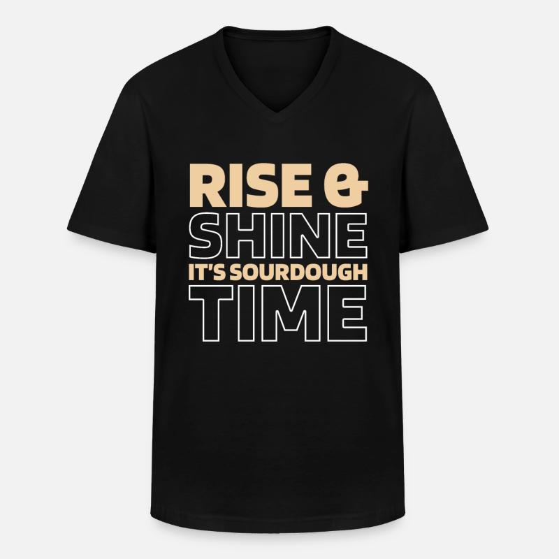 Sauerteig Brot - Männer-T-Shirt mit V-Ausschnitt - Schwarz