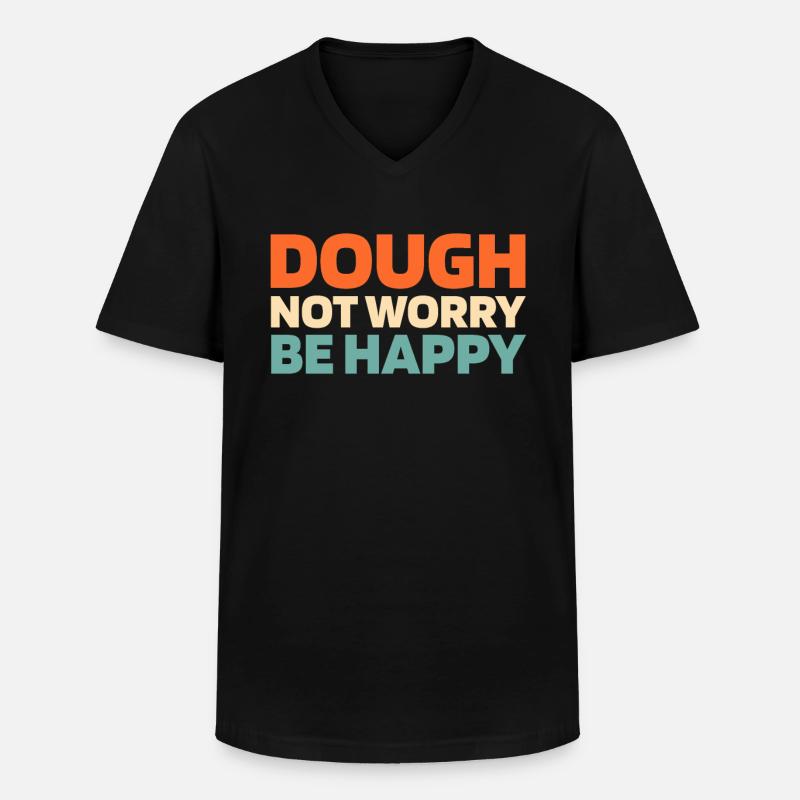 Sauerteig Brot - Männer-T-Shirt mit V-Ausschnitt - Schwarz