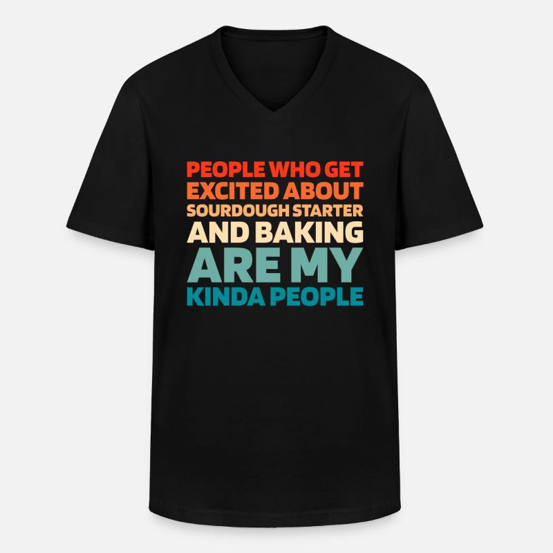 Sauerteig Brot - Männer-T-Shirt mit V-Ausschnitt - Schwarz