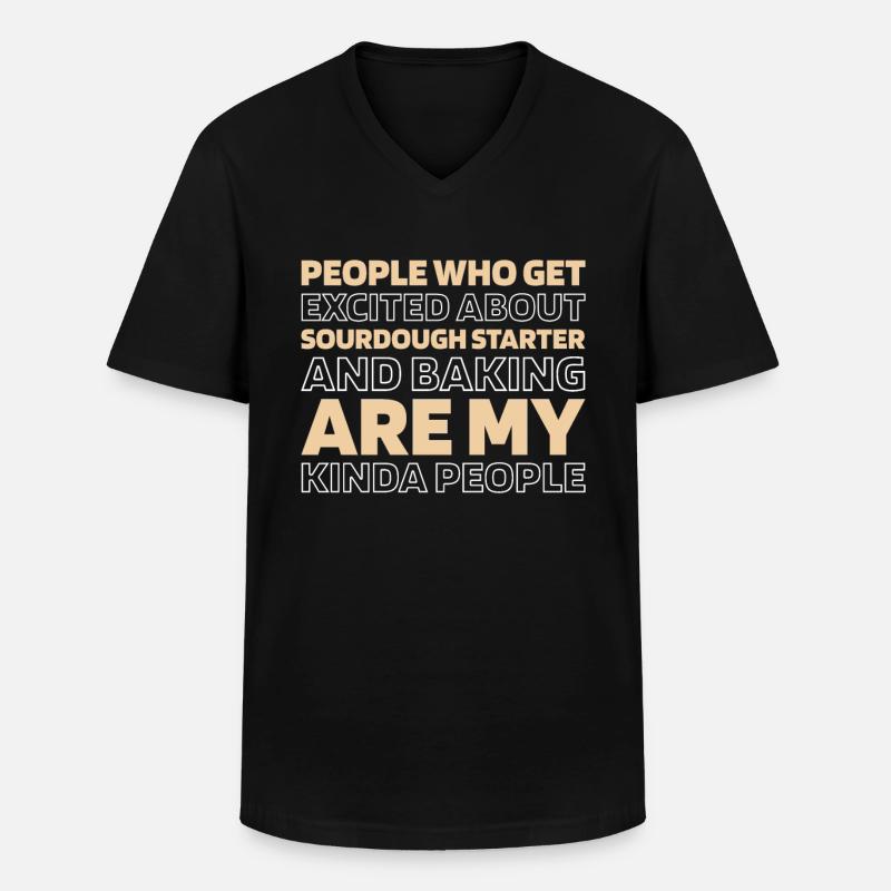 Sauerteig Brot - Männer-T-Shirt mit V-Ausschnitt - Schwarz