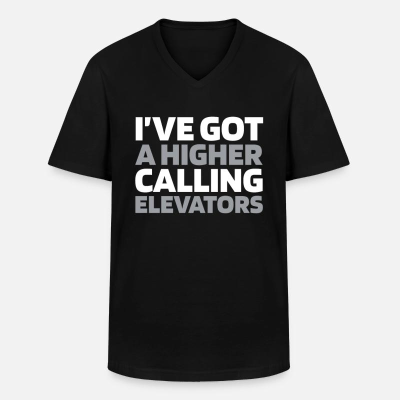 Elevator Elevator - Men's V-Neck T-Shirt - black