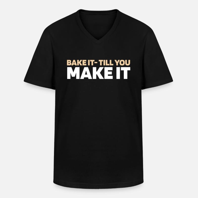 Sauerteig Brot - Männer-T-Shirt mit V-Ausschnitt - Schwarz