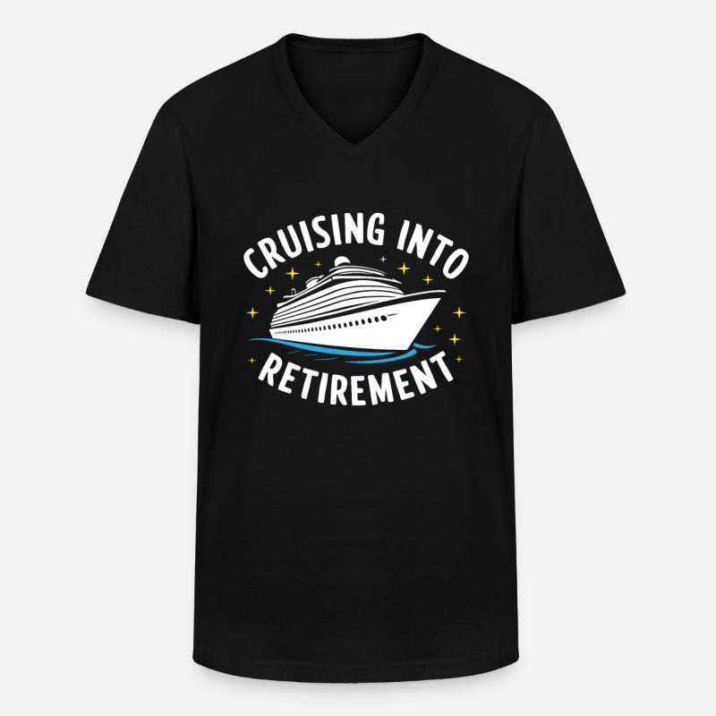 Kreuzfahrt - Männer-T-Shirt mit V-Ausschnitt - Schwarz