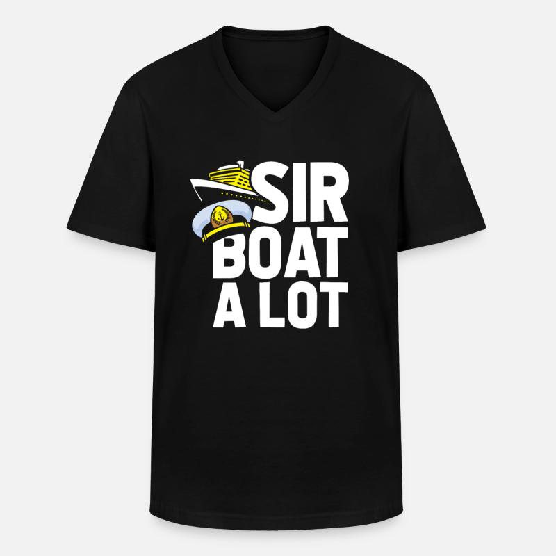Kreuzfahrt - Männer-T-Shirt mit V-Ausschnitt - Schwarz