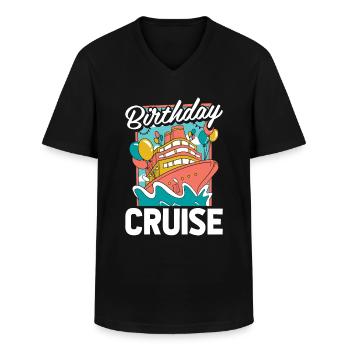 Kreuzfahrt Birthday Cruise - Männer-T-Shirt mit V-Ausschnitt - Schwarz - Vorne - AI Model Male 178 dark (178cm)