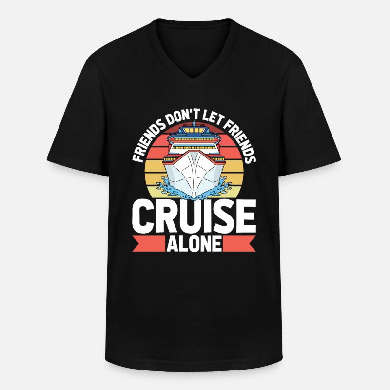 Kreuzfahrt - Männer-T-Shirt mit V-Ausschnitt - Schwarz