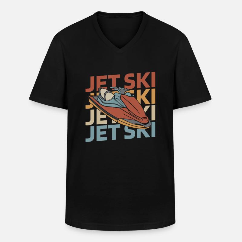 Jet Ski - Männer-T-Shirt mit V-Ausschnitt - Schwarz