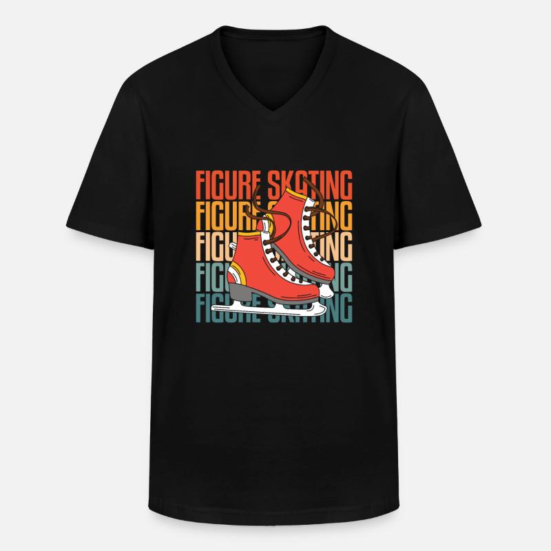 Eiskunstlauf Eiskunstläuferin - Männer-T-Shirt mit V-Ausschnitt - Schwarz