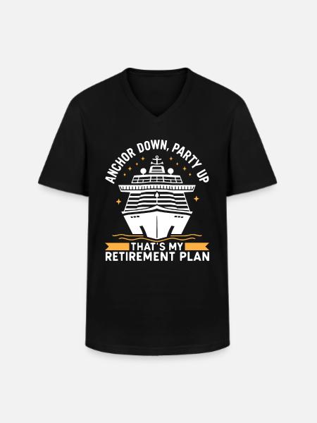 Retraite de Cruise - T-shirt col V Homme - noir