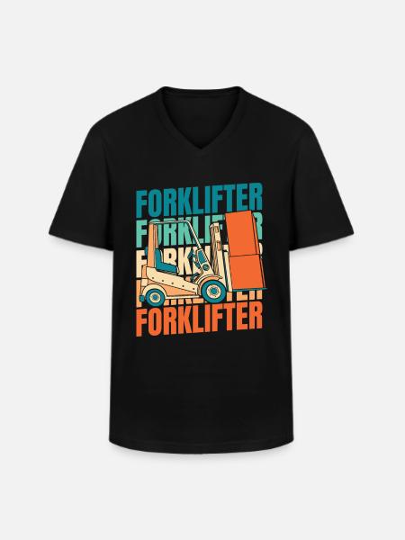 Forklift Forklift Driver - Men's V-Neck T-Shirt - black