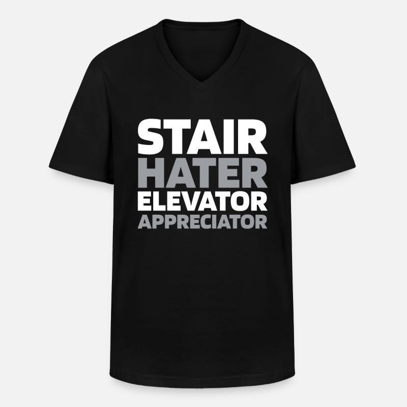 Elevator Elevator - Men's V-Neck T-Shirt - black