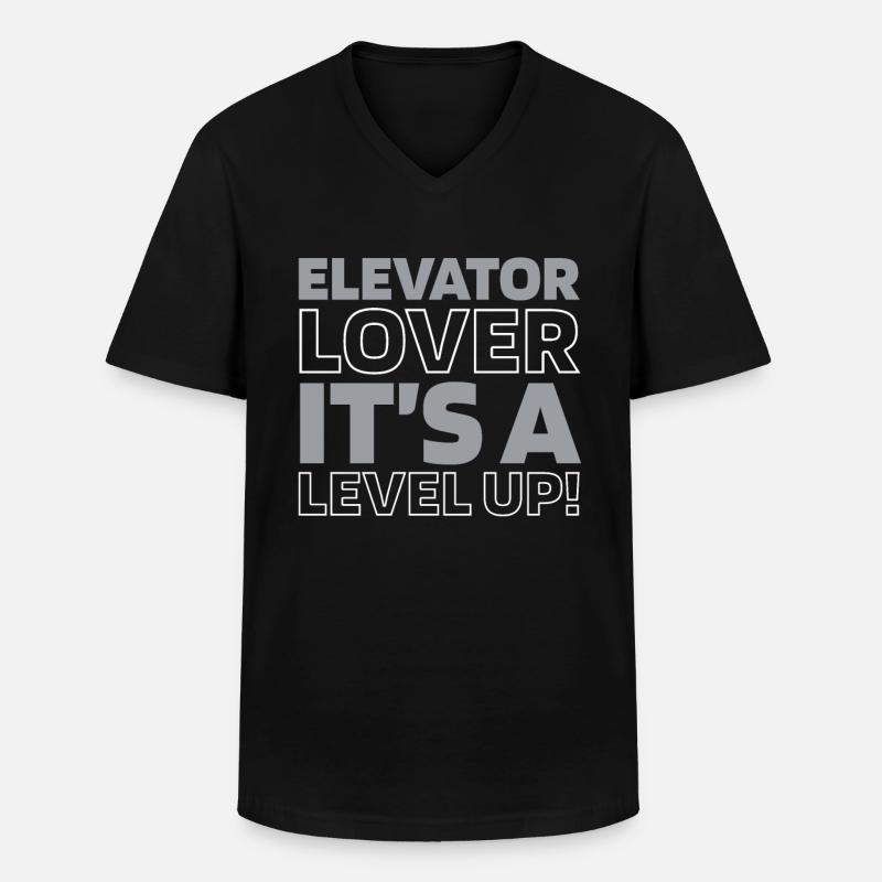 Elevator Elevator - Men's V-Neck T-Shirt - black