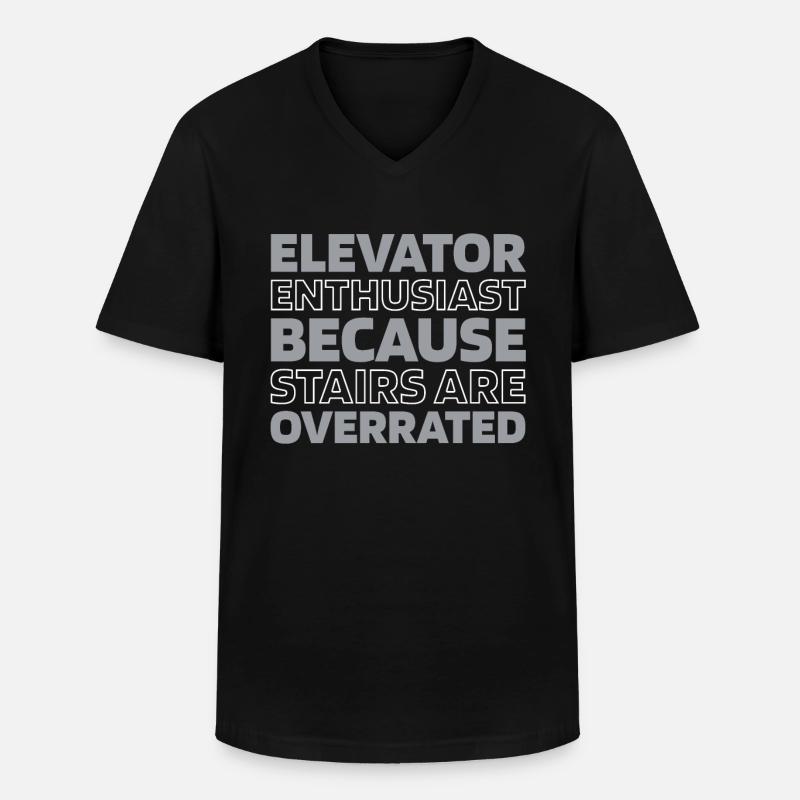 Elevator Elevator - Men's V-Neck T-Shirt - black