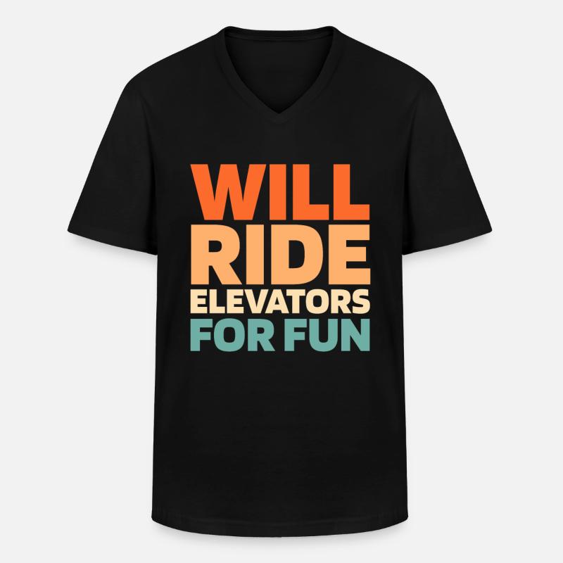 Elevator Elevator - Men's V-Neck T-Shirt - black