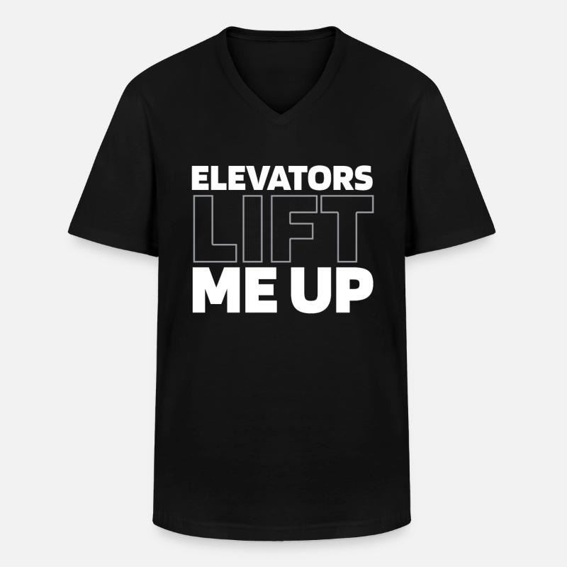 Ascenseur Ascenseur - T-shirt col V Homme - noir