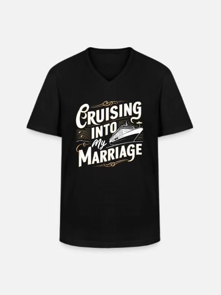 Cruise Married - Men's V-Neck T-Shirt - black