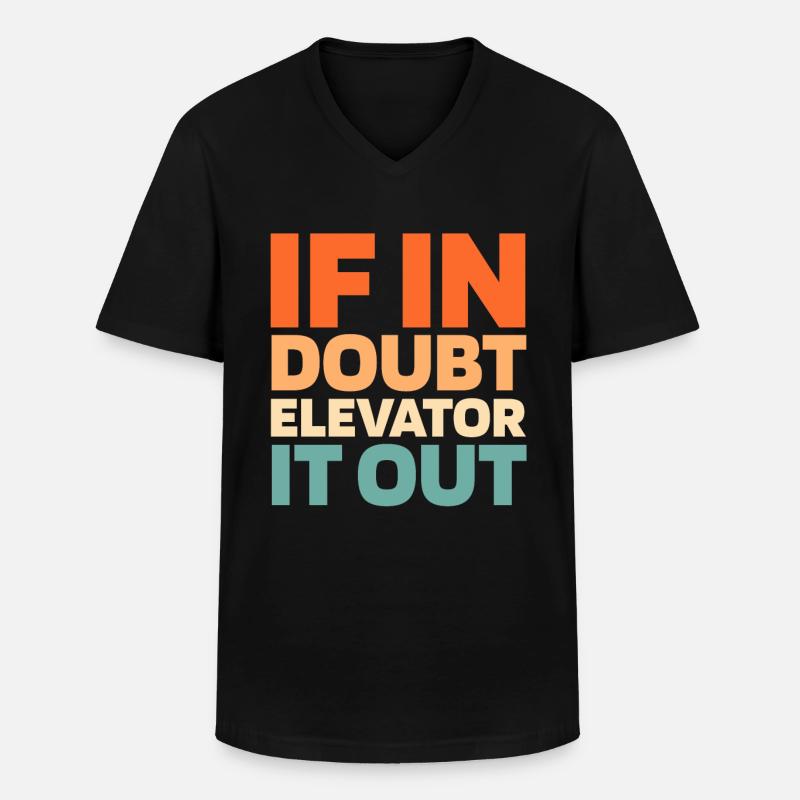 Elevator Elevator - Men's V-Neck T-Shirt - black